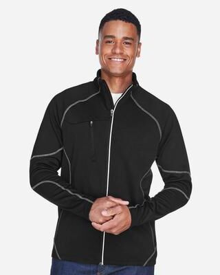 North End 88174 Men's Gravity Performance Fleece Jacket in Black size 3XL   Polyester