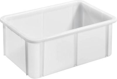 Transportbox, Euro-Norm, Volumen 40 l, bis 300 kg, stapelbar, geschlossene Wände, ohne Deckel, L 600 x B 400 x H 215 mm, HDPE, naturfarben