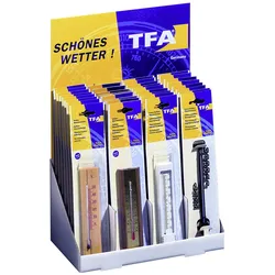 TFA 95.1001 Thekendisplay Innen/Aussenthermometer, Thermometer + Hygrometer, Weiss, Schwarz