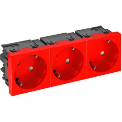 OBO Bettermann, Steckdose, OBO STD-D3SC SRO3 Steckdose 33°, 3-fach Schutzkontakt, Connect 45