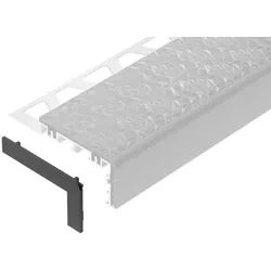 Schlüter Systems TREP-V 60/EK Endkappe Endkappenset: 1x Endkappe links + 1x Endkappe rechts PVC (Polyvinylchlorid) FG - Fugengrau