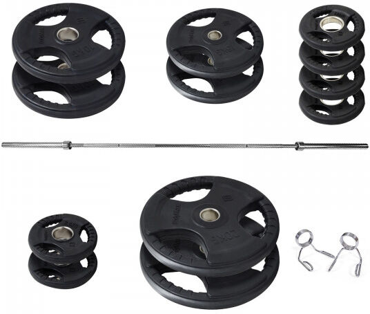 bodymax 100kg plates + 7ft bar