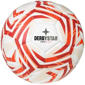 Derbystar Fußball Junior S-Light v25, Größe 5, 290 Gramm, weiß/rot, Trainingsball