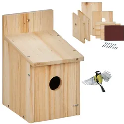 Relaxdays Nistkasten Bausatz für Vögel Hellbraun