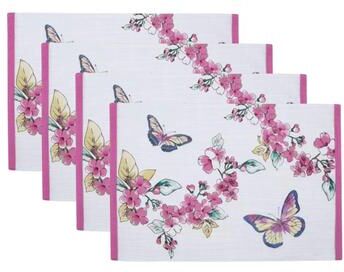 Lenox Butterfly Meadow Floral Placemats, Set of 4
