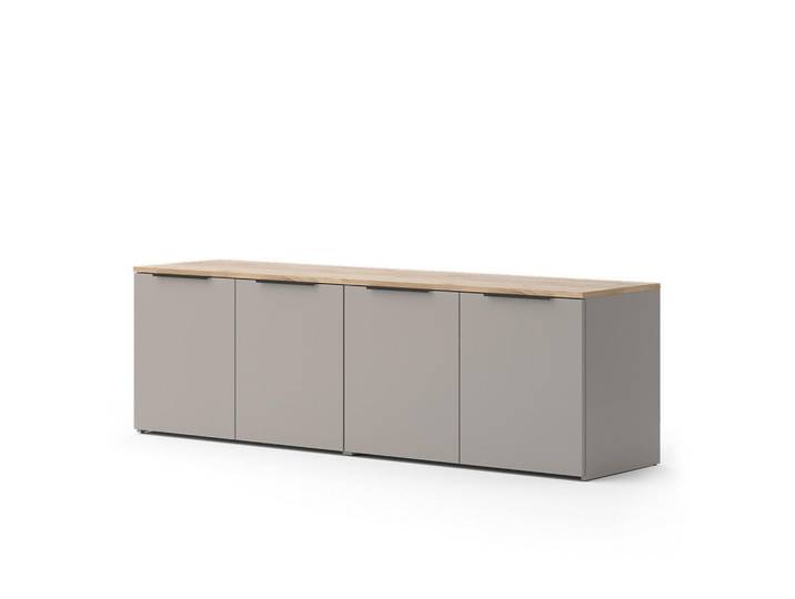 Vicco Wohnwand Wido Greige 2 Teile, Holzwerkstoff, Rechteckig, 80x50x40 cm, Wohnzimmer, Wohnwand