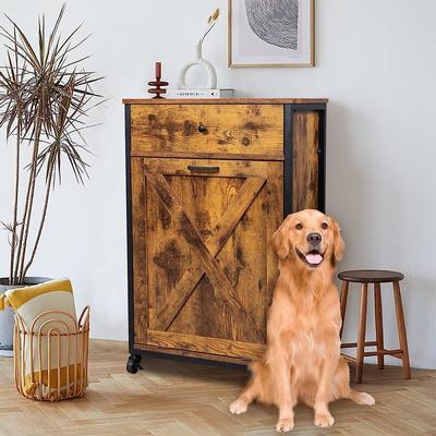 VINGLI Tilt Out Kitchen Trash Cabinet Trash Can