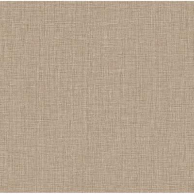 York Wallcoverings - Egyptian Linen Light Brown Faux Fabric Wallpaper