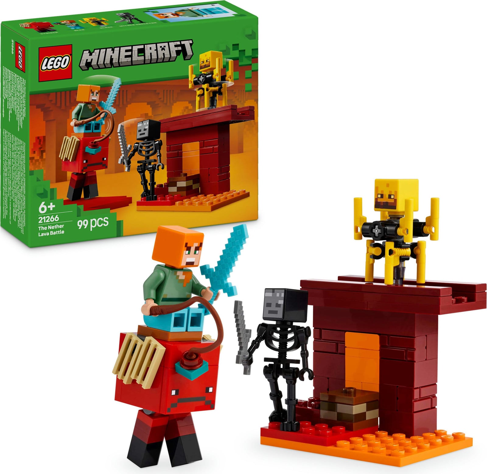 LEGO Minecraft Gevecht boven de lava in de Nether 21266