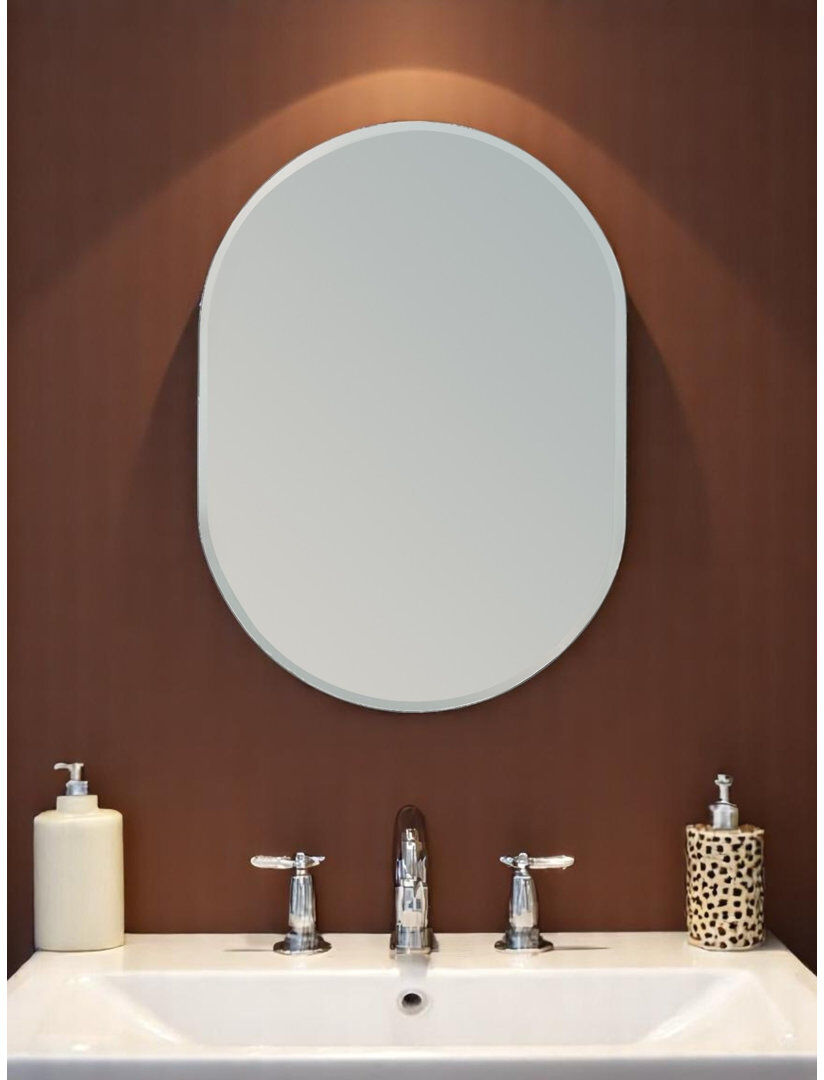 17 Stories Lincoln Oval Mirror None 60cm H x 45cm W