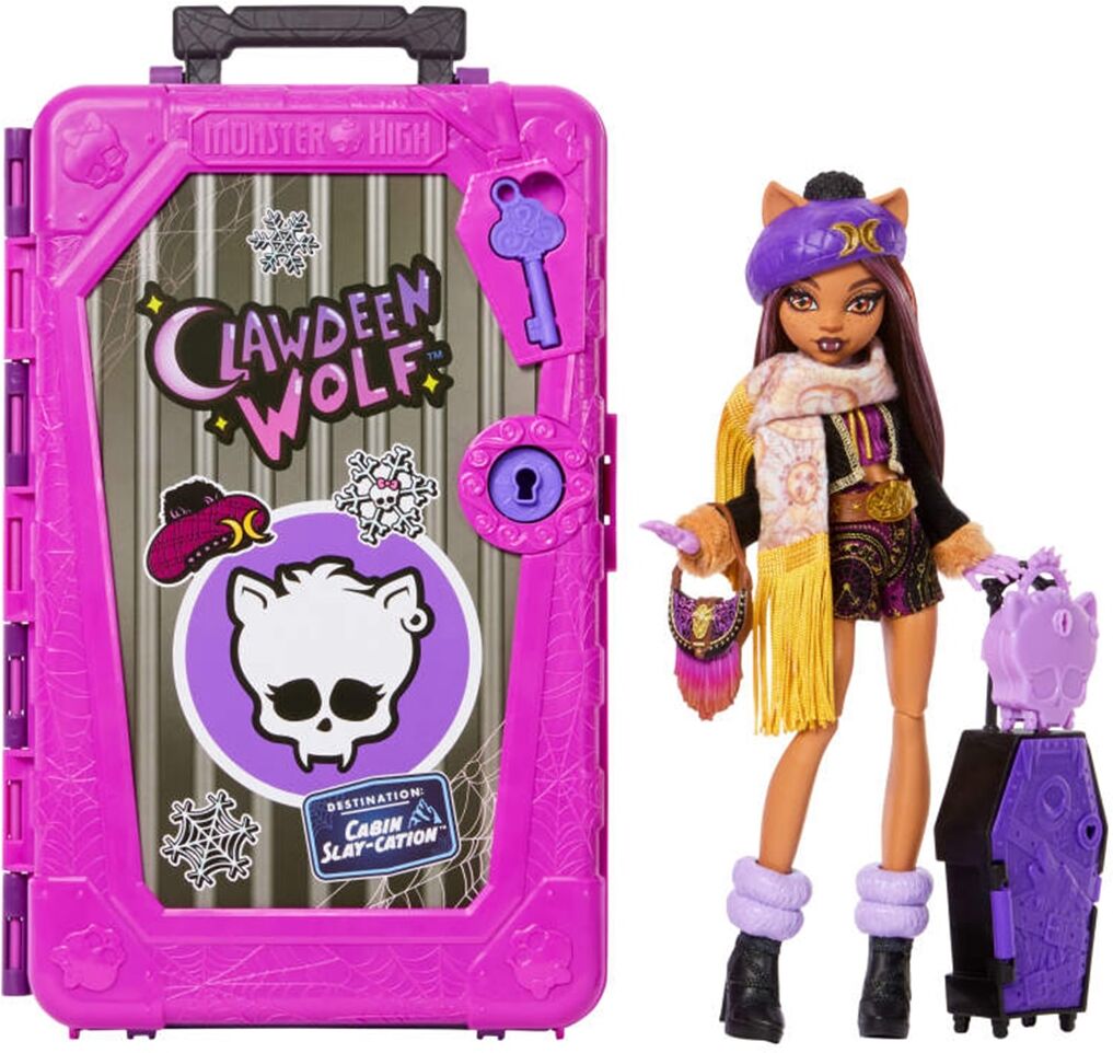 Monster Cable Conjunto de muñeca y accesorios Skulltimate Secrets Clawdeen Wolf Mattel.