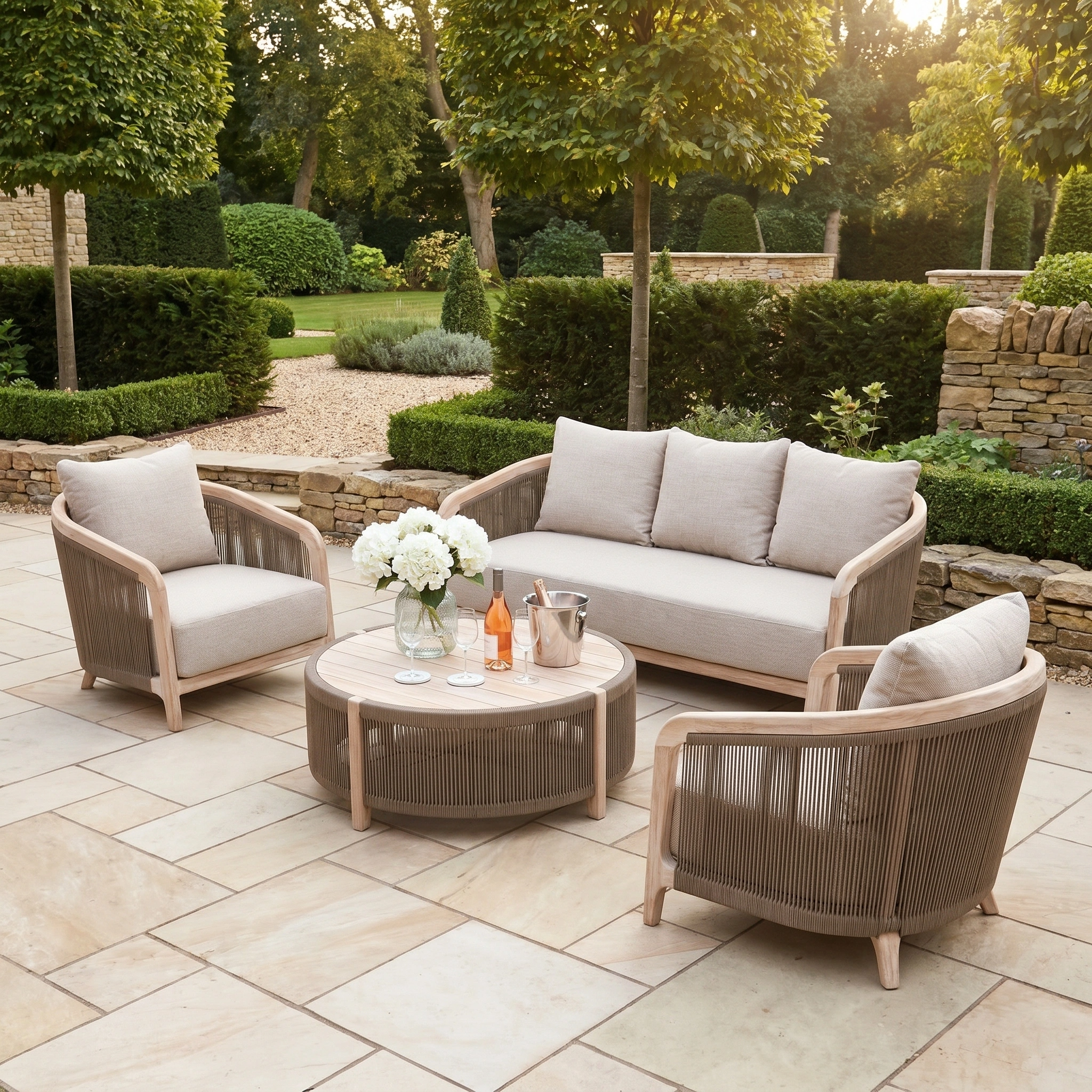 Harbour Lifestyle Evora 3 Seat Sofa Set in Mocha