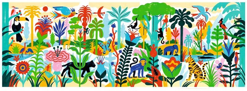 Puzzle Gallery Jungle 100 pcs - Djeco