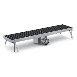 Professionelle Bodenrinne 891 - Horizontaler Ausgang - Marke Combisteel - Bestellnummer 7075.0125