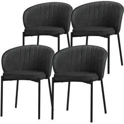 ESSZIMMERSTÜHLE 4er Set Anthrazit