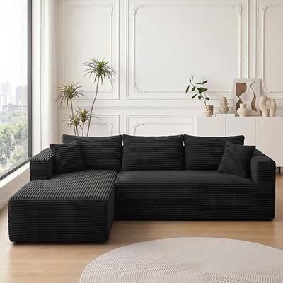 Modern Upholstered Modular Sectional Sofa with Flexible Chaise Seating by GDFStudio