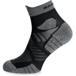 Salomon, Unisex, Sportsocken, Laufsocken Aero Ankle 2-Pack - white/black (M), Weiss, Schwarz