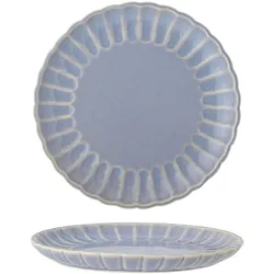 Bloomingville Latina Dessert-Teller, Steingut, Ø 20xH2 cm, hellblau