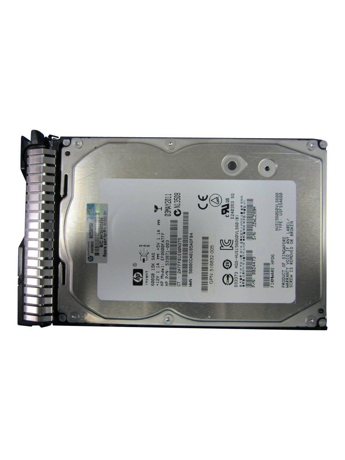 HP E Dual Port Enterprise - 600GB - Festplatten - 653952-001 - SAS2 - 3.5" LFF