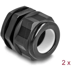 DELOCK 60475 - EX-Kabelverschraubung M32 schwarz 2 Stück