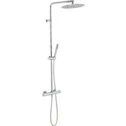 Brause-System Enzan Handbrause, Kopfbrause Ø 300 mm und Thermostat chrom Evenes