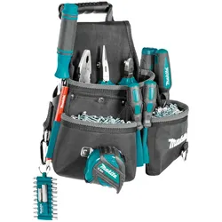 Makita, Werkzeugkoffer, E-15207 3-Taschen-Etui für Befestigungselemente. Zum Aufhängen am Gürtel.