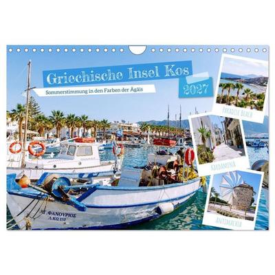 Griechische Insel Kos. Sommerstimmung in den Farben der Ägäis (Wandkalender 2027 DIN A4 quer), CALVENDO Monatskalender