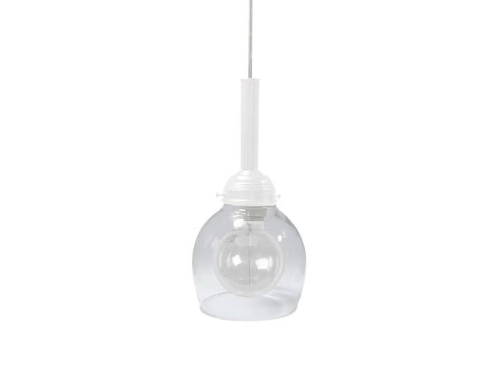 Suspension métal cable cloche blanc D15cm