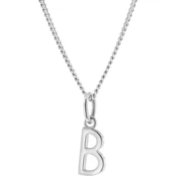 trendor 15210-B Damen-Halskette mit Buchstabe B Anhänger Silber 925, 40 cm