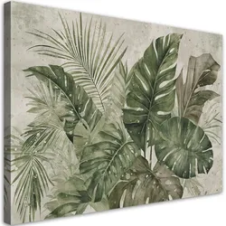 WANDBILD tropische monstera blätter