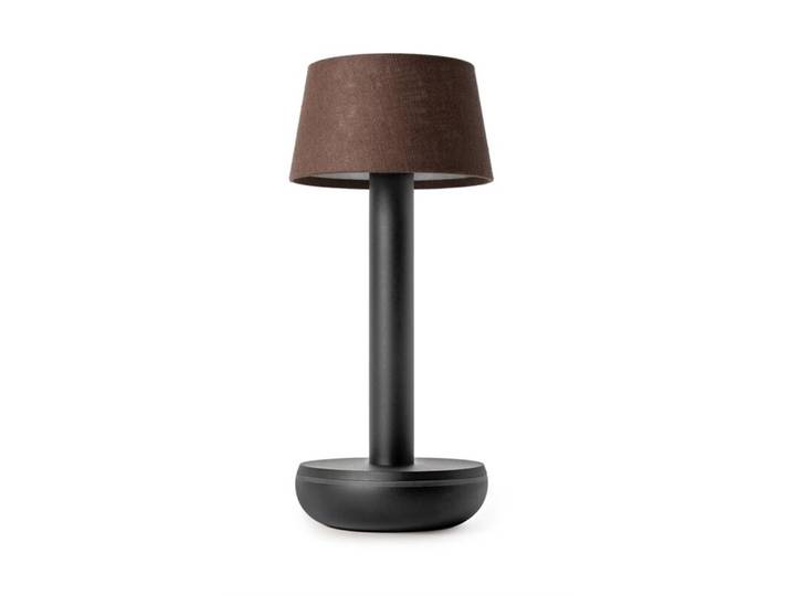 Diverse Tischlampe Humble braun Aluminium, Stoff H 21.2 cm