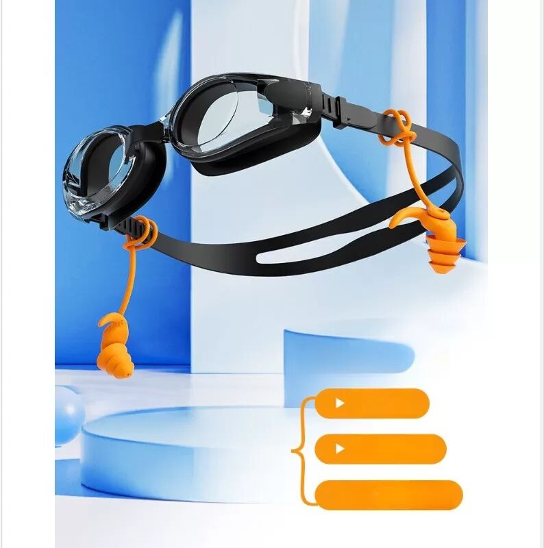 INF Bouchons d'oreille de natation étanches avec cordon - Conception anti-perte Orange