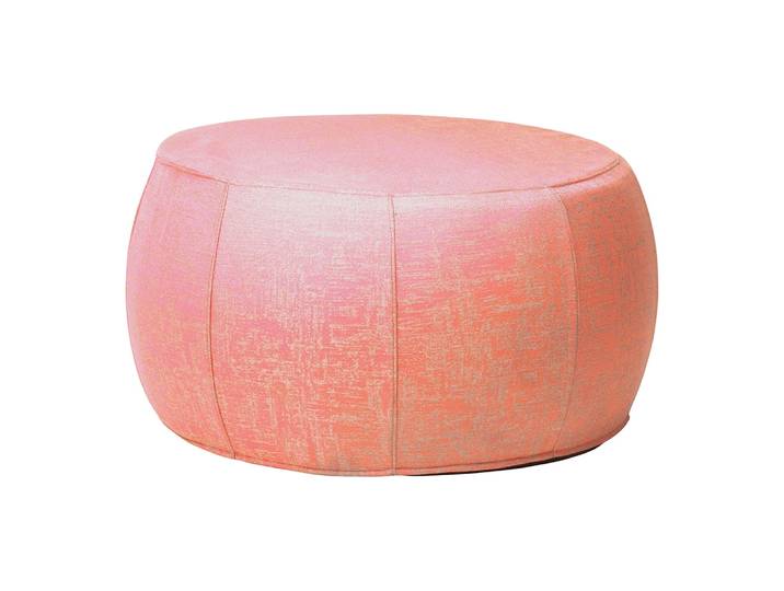Stern POUF Ø70/79x41 cm Outdoorstoff koralle/seidengrau meliert