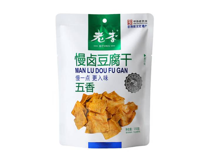 Laoli langzaam gestoofde gekruide gedroogde tofu (vijfkruidensmaak) 150 g