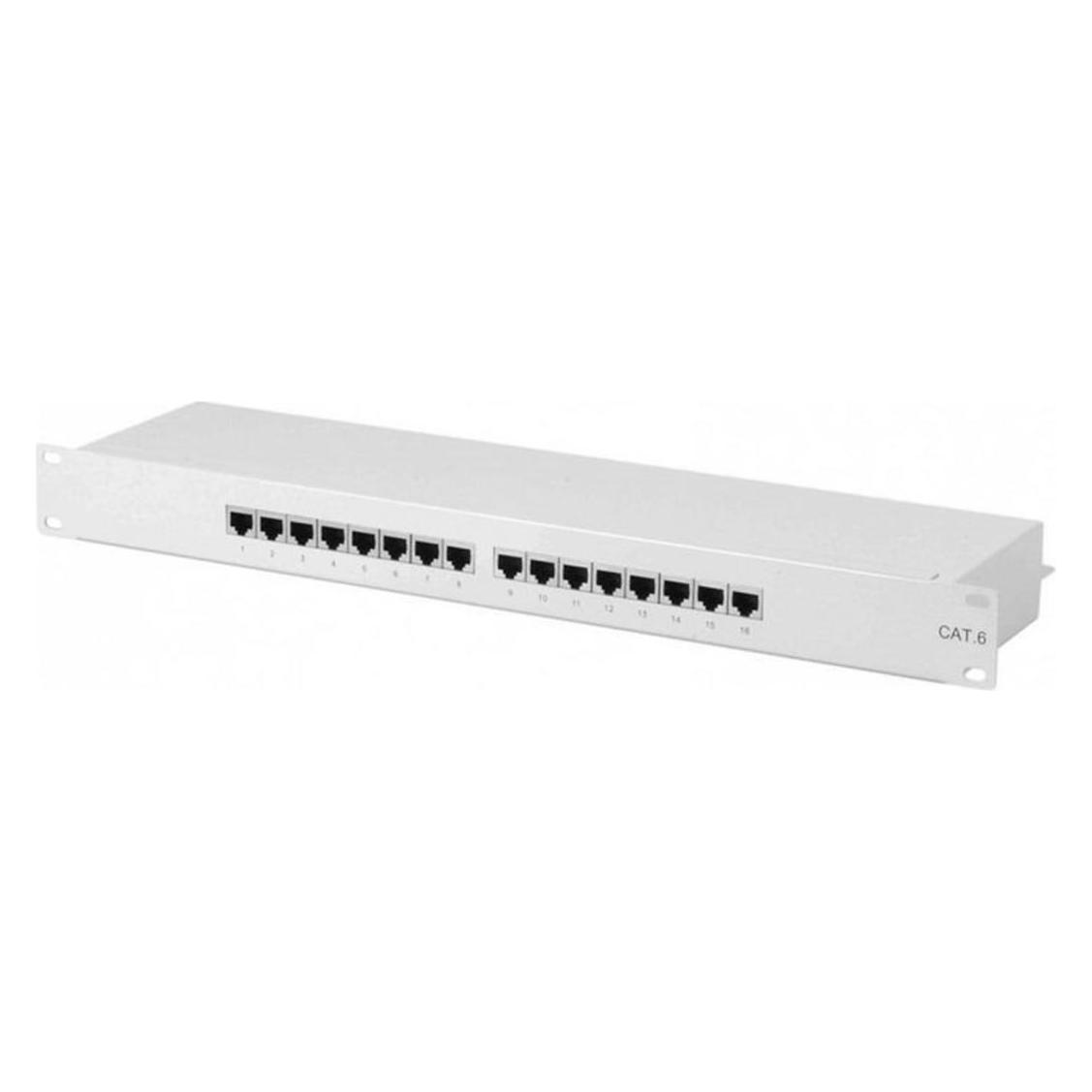 equip 19" Patchpanel: 16 Port, 1HE, grau (326316)