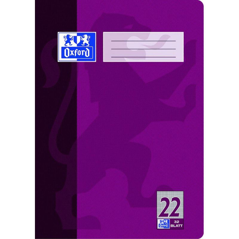 OXFORD Schulheft Lineatur 22 kariert DIN A4 ohne Rand, 32 Blatt