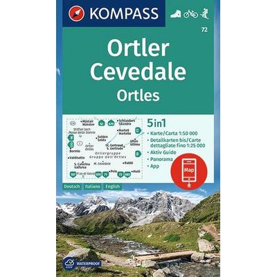 KOMPASS Wanderkarte 72 Ortler/Ortles, Cevedale 1:50.000, Sonstige von , KOMPASS Freytag & Berndt, 978-3-99121-122-8
