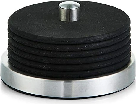 Zeller Untersetzer schwarz, silber 10,0 cm 7-tlg.