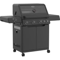 Gasgrill ALLFLAME Hero 4 schwarz, 800° Primezone, Backburner, Vario+ Grillrostsystem