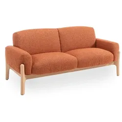 Segmüller Werkstätten Sofa 2-Sitzer klein Mika01 Stoff Ziegel