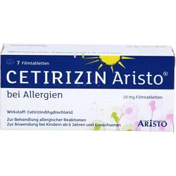 Cetirizin Aristo bei Allergien 10mg Filmtabletten 7 ST