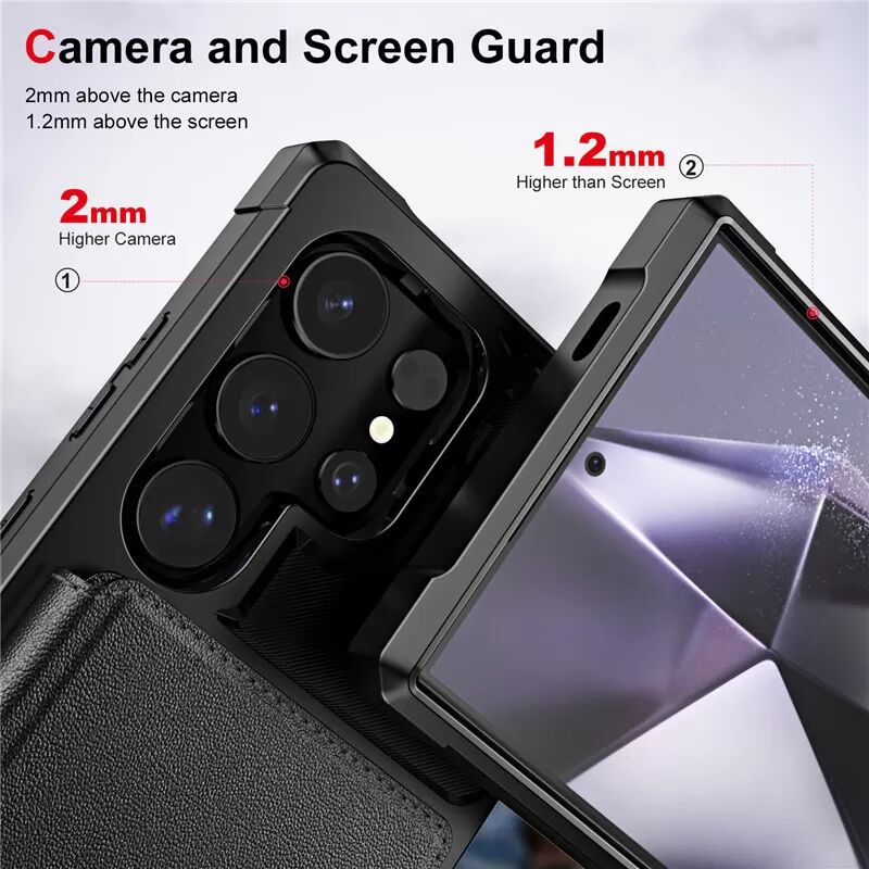 INF Étui noir élégant pour Samsung S24 Ultra - Magnétique & protecteur