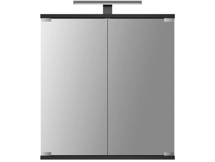 Badezimmerspiegelschrank JOKEY Kandi , silber (schwarz), B:60cm H:70cm T:19cm, MDF, Schränke, Badezimmerspiegelschrank, 60 x 70,2 cm, Tiefe 19,4 cm