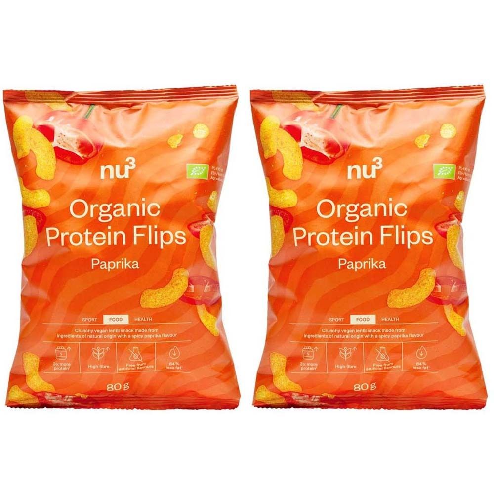 Nu3 Organic Protein Flips Paprika 80g x2 2x80 g Bissen