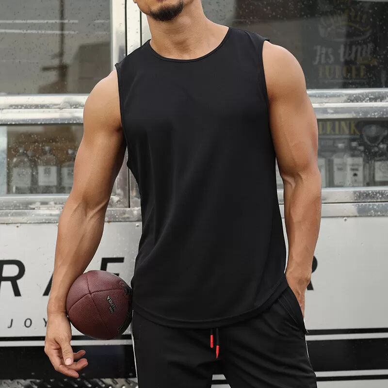 INF Schnelltrocknendes Lauf Tanktop - Herren Ärmelloses Workout Fitnessstudio Fitness Athletik Training Sport Basketball Tanktop XXXL