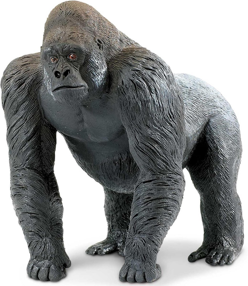 Realistisch Gorilla Beeldje Handgeschilderd Wildlife Figuur voor op tafel