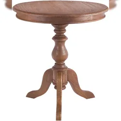 DELUKE Beistelltisch VILMA rund 70x70x76cm, Holz, Braun Kleiner Tisch Couchtisch für Wohnzimmer