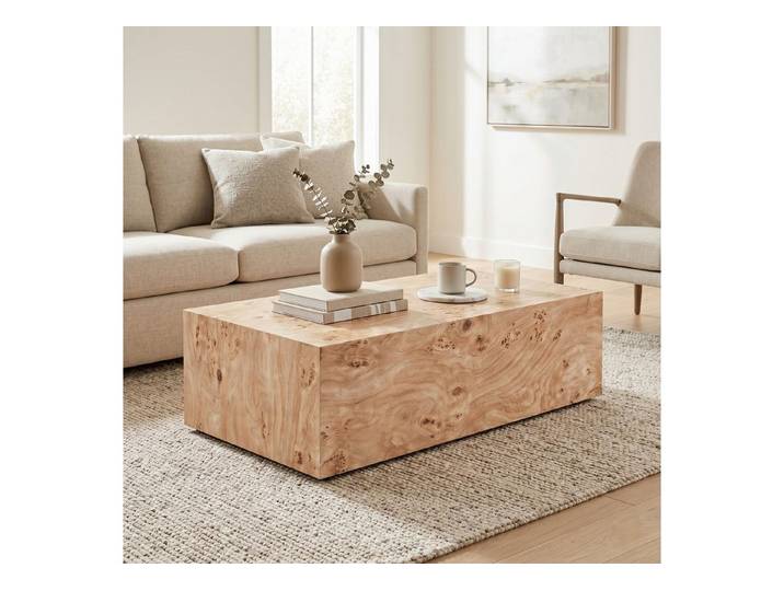Celya Couchtisch Minimalistischer moderner Wohnzimmertisch in Holzoptik (vielseitig einsetzbar, stabile Konstruktion, pflegeleichte Oberfläche)