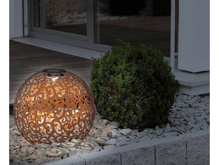 Lampe solaire Mandala Ø 29cm Marron