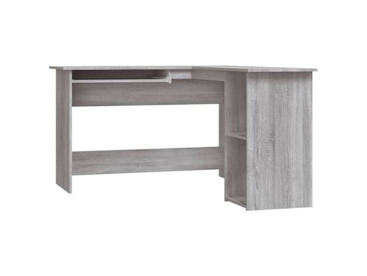 “Winter Sale TOP Bureau moderne compact Gris - Bureau d'angle sonoma gris 120x140x75cm - bois d'ingénierie PRO84714